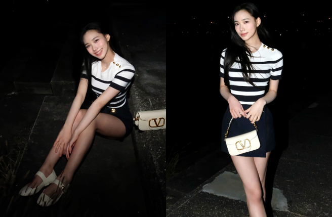 Lily夜中曬白皙美腿網驚嘆。（圖／IG@lilyhsuuuu）