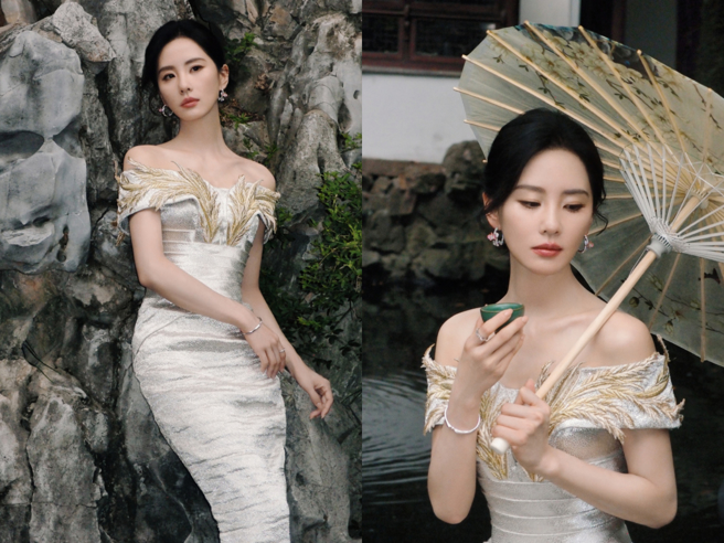 刘诗诗出席活动，被发现脚受伤。（图／微博 刘诗诗工作室）