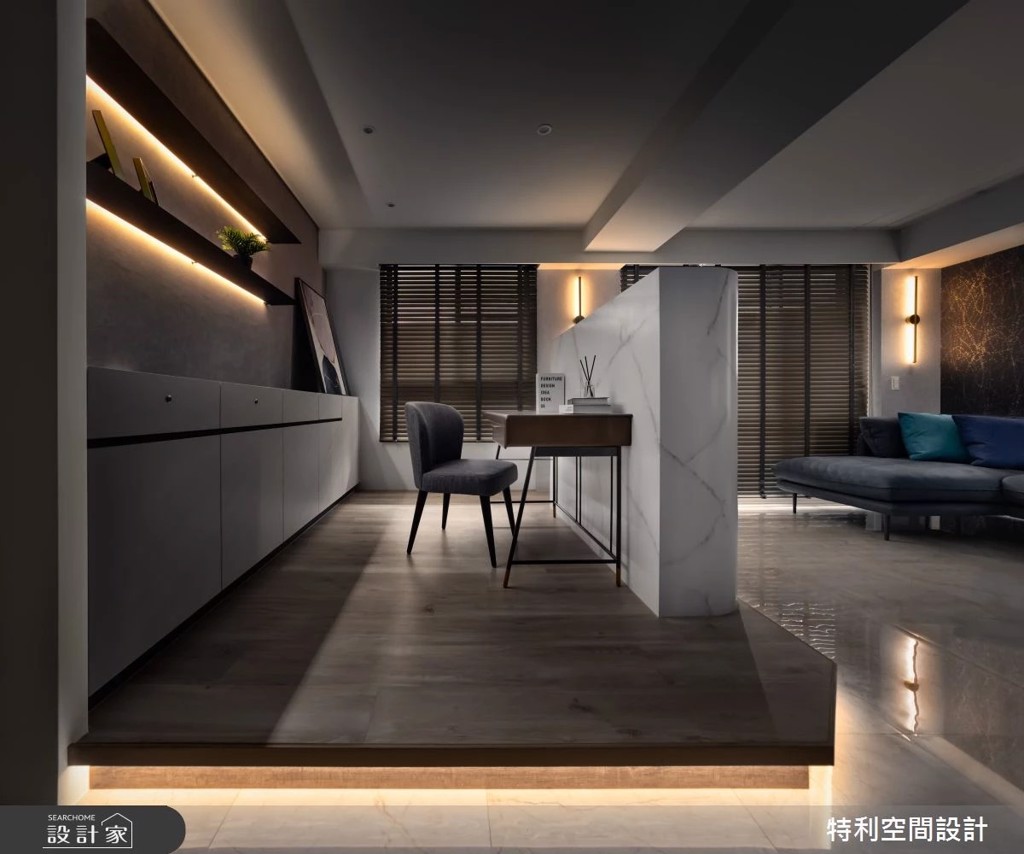 四房改三房讓預售屋媲美五星級飯店!黑白灰X鐵件X玻璃打造質感生活(圖/設計家searchome)