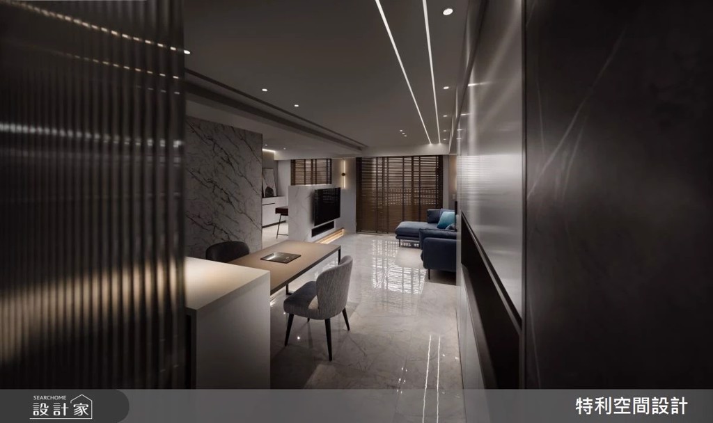 四房改三房讓預售屋媲美五星級飯店!黑白灰X鐵件X玻璃打造質感生活(圖/設計家searchome)