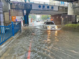 板橋浮洲暴雨淹水 議員會勘改善
