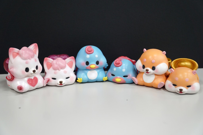 可爱的幸福外送员公仔是大叶大学多媒体学程师生产学合作成果(图/大叶大学提供)