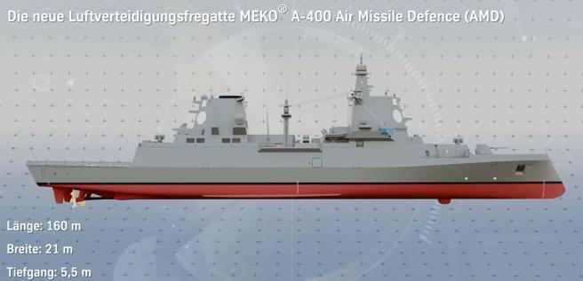  F127级巡防舰排水量上看1万吨级，预计将增设垂直发射管甚至雷射武器，成为德国海军新世代海上战力中坚。（取自TKMS网站）