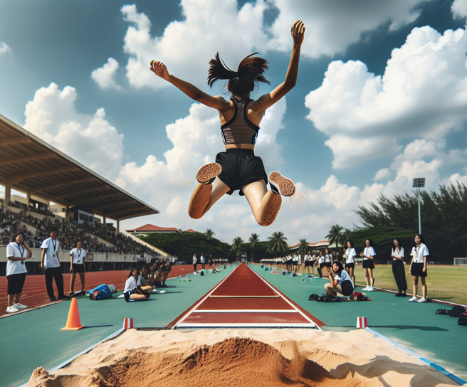 六年級女學生跳遠跳出驚人好成績，影片曝光掀起熱議。(圖:shutterstock/達志)