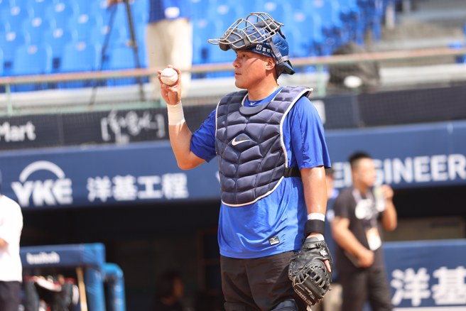 富邦悍将捕手张进德。（富邦悍将提供）