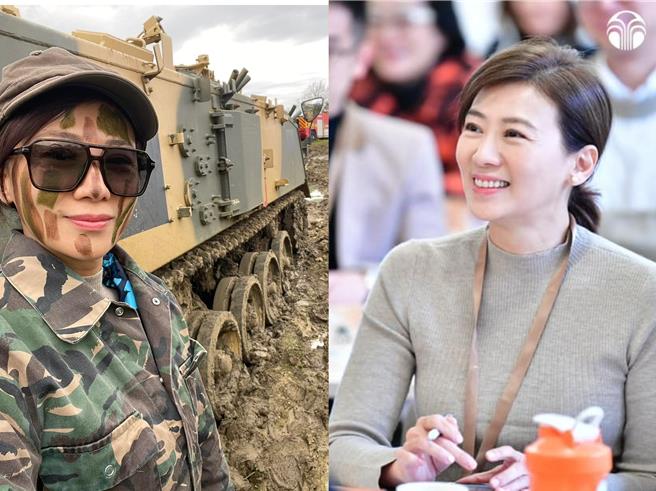 连静雯到英国参加海外研修班，还体验开坦克车。（楠轩工作室提供）