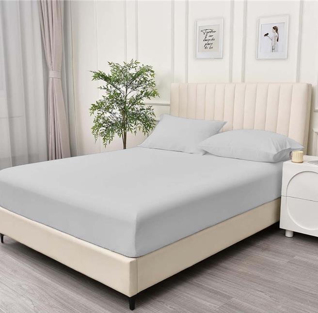 老虎城推奧斯汀寢飾的「雪花冰紗急凍床包」，標榜是會呼吸的床包。（老虎城提供／朱世凱台北傳真）