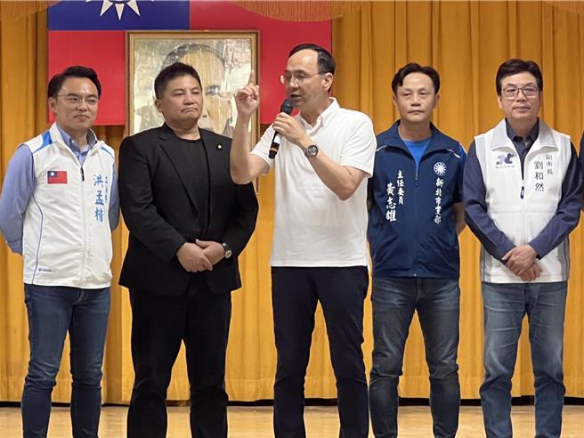 国民党主席朱立伦今至板桥出席国会改革说明会。（王扬杰摄）