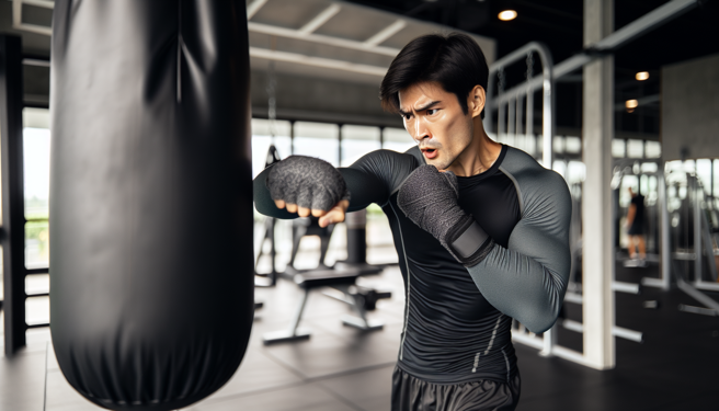 臂丛神经炎患者发病前，可能经歷打拳等剧烈运动。（AI 示意图）