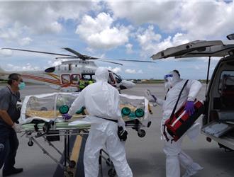 澎湖男新冠併敗血性休克及多重器官衰竭 直昇機全副武裝後送