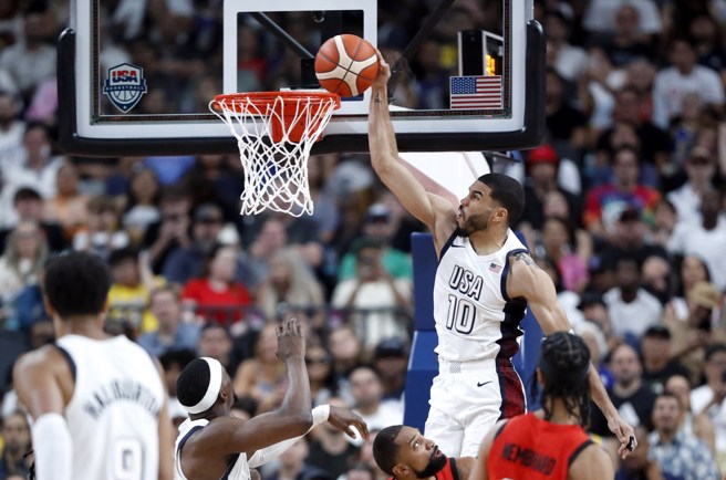 塔图预计出战澳洲热身赛将会先发。(美联社资料照)