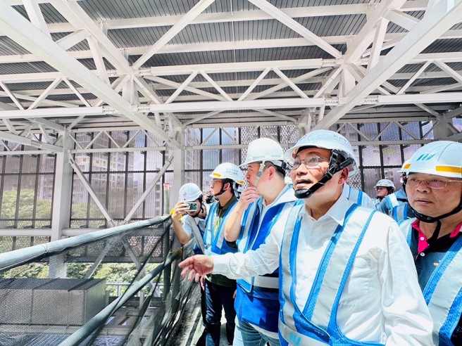 市長視察捷運三鶯線三峽站(圖/新北市政府捷運工程局提供)