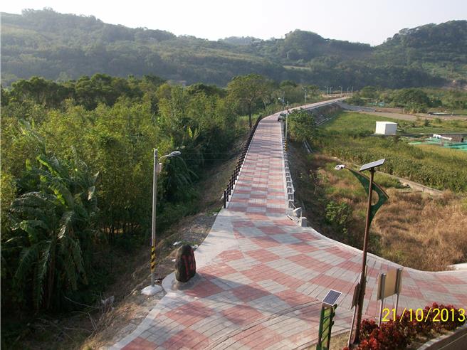 三湾肚兜角步道。（乡公所提供／李京升苗栗传真）