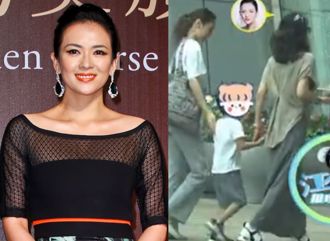 章子怡带4岁儿逛商场互动全被拍 「身形消瘦」意外成焦点