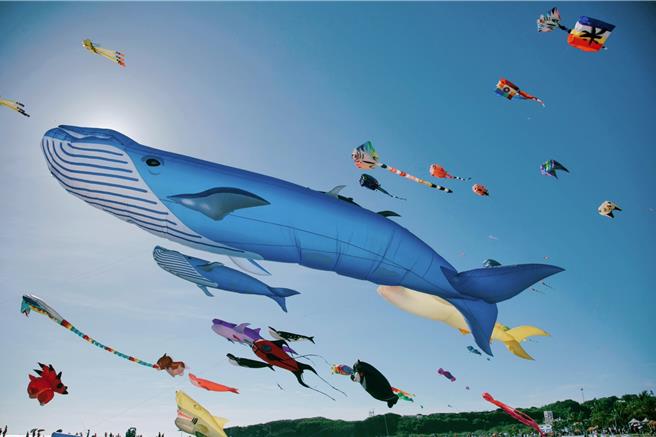 2024旗津風箏節7月20日登場，歡迎大家來旗津玩水看風箏。（高市觀光局提供）
