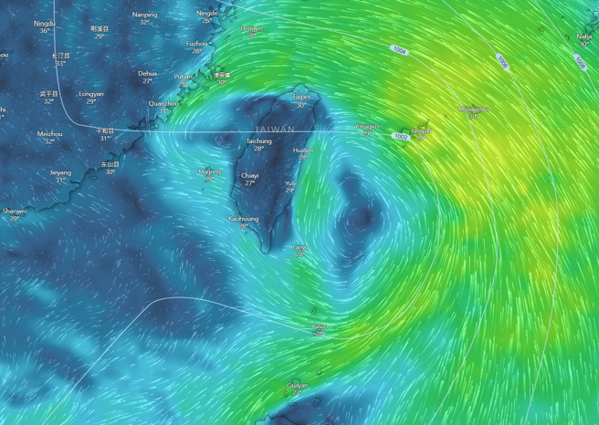 最新欧洲模式模拟，下周后期可能有颱风靠近台湾。（翻摄自台湾颱风论坛｜天气特急脸书）