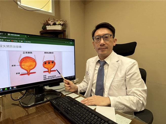 身心科醫師卓以平表示，56歲張姓婦人飽受頻尿之苦，幾乎1天尿36次，被診斷是膀胱過動症，治療仍無效，最後找上身心科才被診斷是自律神經失調。（馮惠宜攝）
