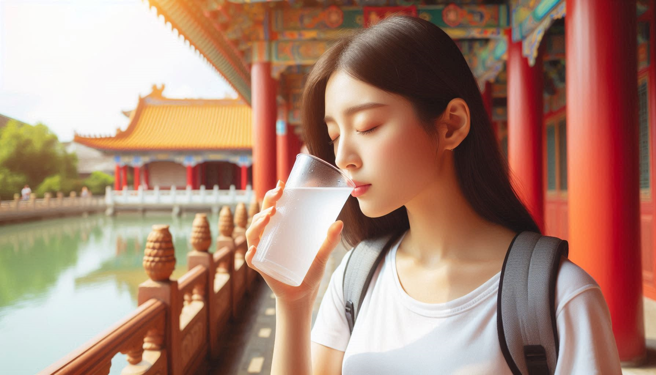 一名媳妇被婆婆逼去宫庙喝符水，差点遭遇不测。（示意图／AI生成）