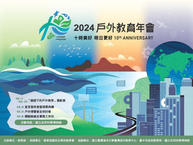 教育部將於113年10月4至6日於國立自然科學博物館，辦理「2024戶外教育年會」，透過研討會、博覽會、攝影展、工作坊及體驗路線等多元活動。(照片/教育部國教署提供)

