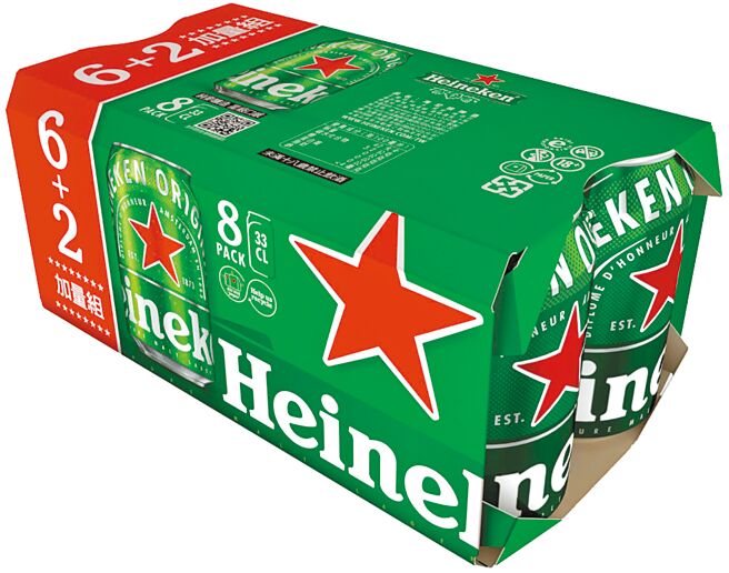 爱买海尼根啤酒，8罐特价258元。（爱买提供）饮酒过量 有害健康