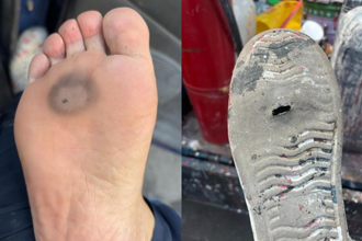 烈日下幹活！工地妹子腳底突刺痛「瞬間黑一塊」：鞋融化了