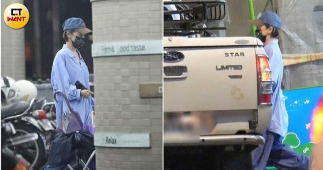 吴婉君先去便利商店买点东西，买好赶紧上车。（图／本刊摄影组）