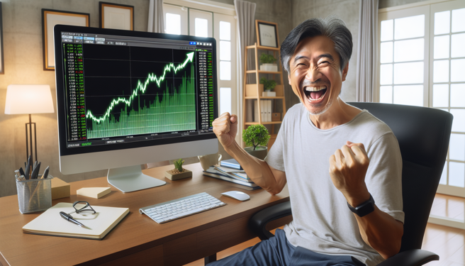 网友分享自己父亲投资股票的成绩单，大讚父亲就是他心目中的股神。（示意图／AI生成）