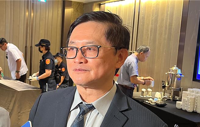 和碩董事長童子賢17日出席公開活動，被問到川普的保護費言論，童子賢認為應注意當選人知不知道台灣對世界的重要性。（圖／柳名耕攝）