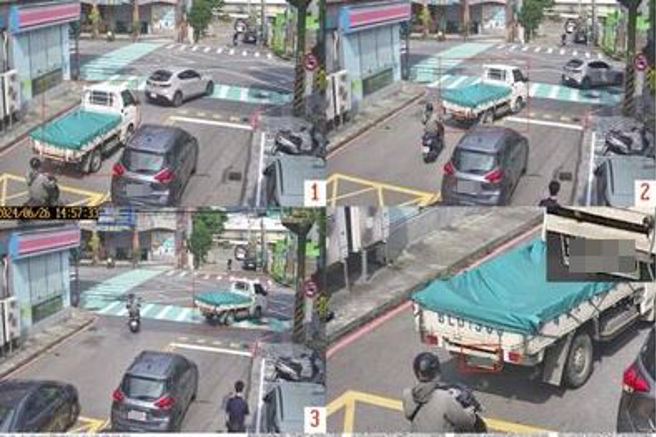 有小货车驾驶日前因绕过车祸现场，却遭到科技执法开出「逆向罚单」。（图／翻摄自爆料公社二社）