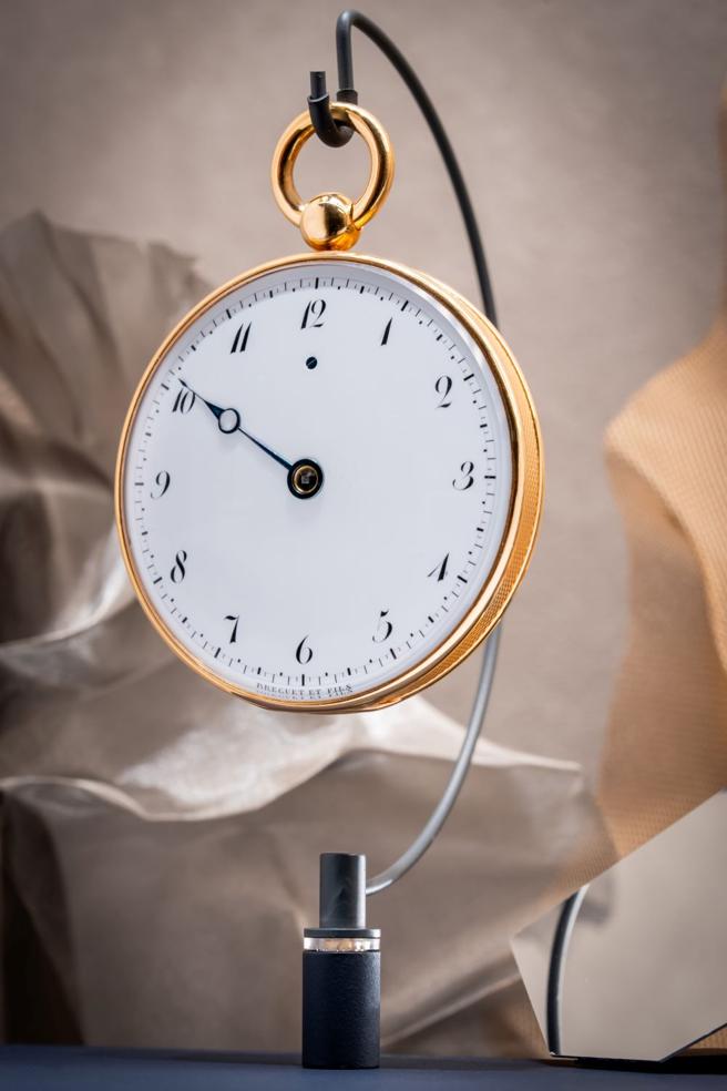 1807年編號1836的Subscription單指針懷表，上有寶璣大師的防偽鐫刻。（Breguet提供）