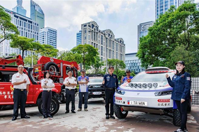 中华安驾学会理事长陈和皇带领i Taiwan Rally Team全力迎战亚洲拉力赛第一次纯电赛车组别。图／业者提供