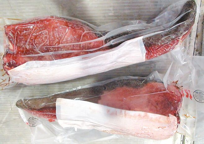 一批美国进口冷冻牛舌被检出寄生虫「弓虫」，遭食药署在边境拦截，产品共25.81公斤已退运销毁。（食药署提供／王家瑜台北传真）