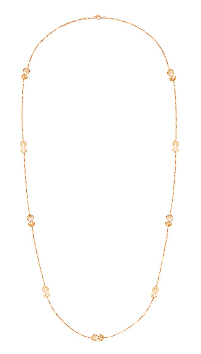 FRED Chance Infinie系列玫瑰金鑽石長項鍊，47萬3800元。（FRED提供）