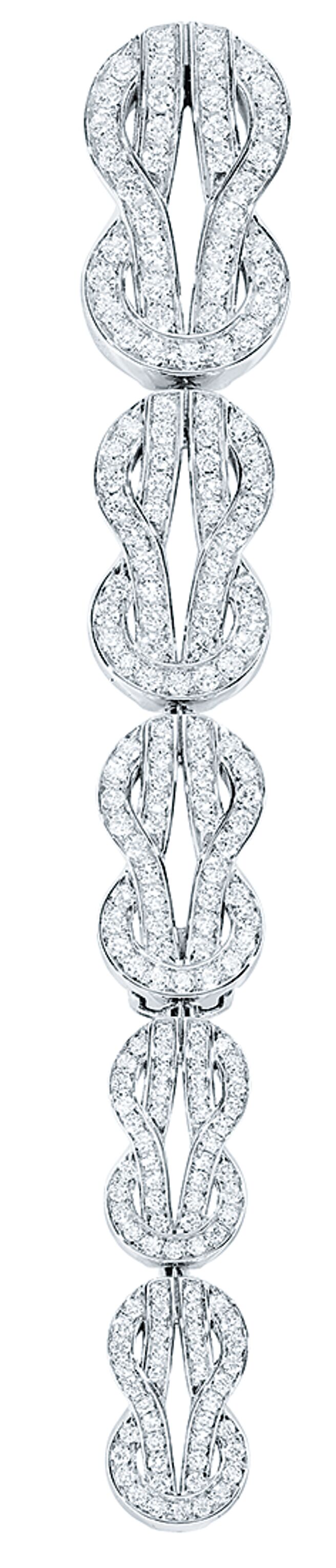 FRED Chance Infinie系列Crazy 8白金鑽石耳環，83萬4600元。（FRED提供）