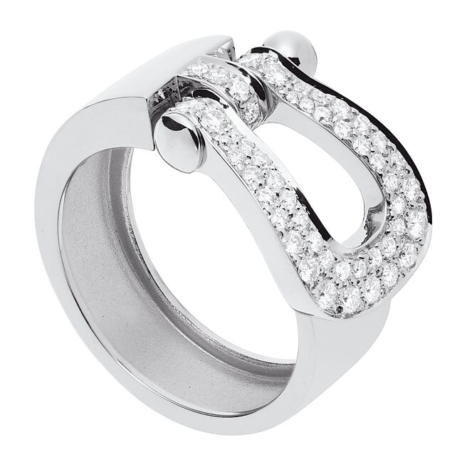 FRED Force 10系列白金鑽石戒指，33萬2500元。（FRED提供）