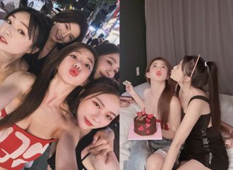 郭書瑤慶33歲生日與丫頭玩親親　鏡中倒影意外洩超兇身材
