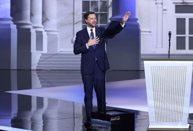 范斯正式成为副总统候选人。（图／路透）