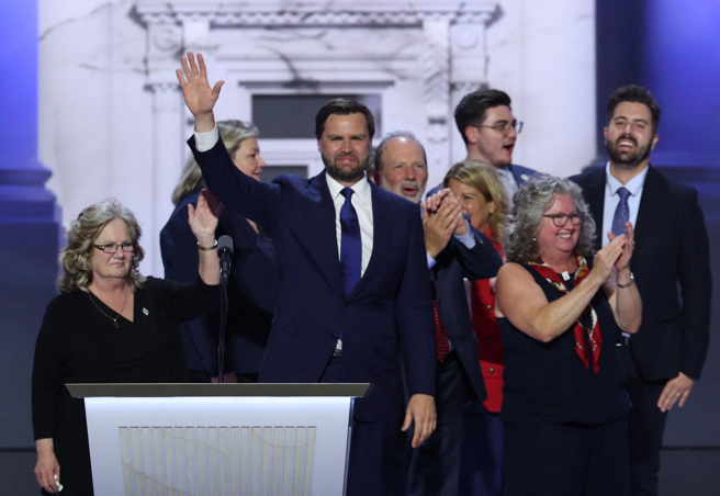 共和党副总统候选人JD范斯。（图／路透）