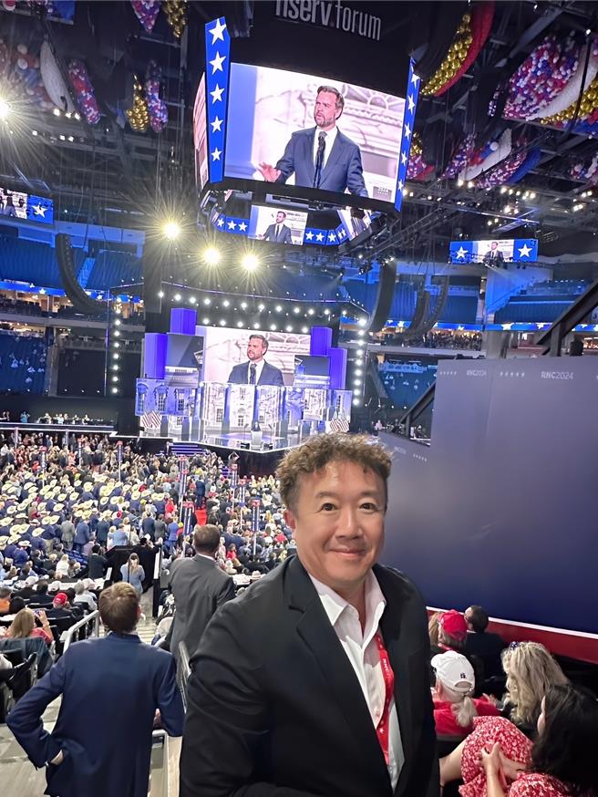 国民党代表团正参与共和党全代会观选。(国民党提供)