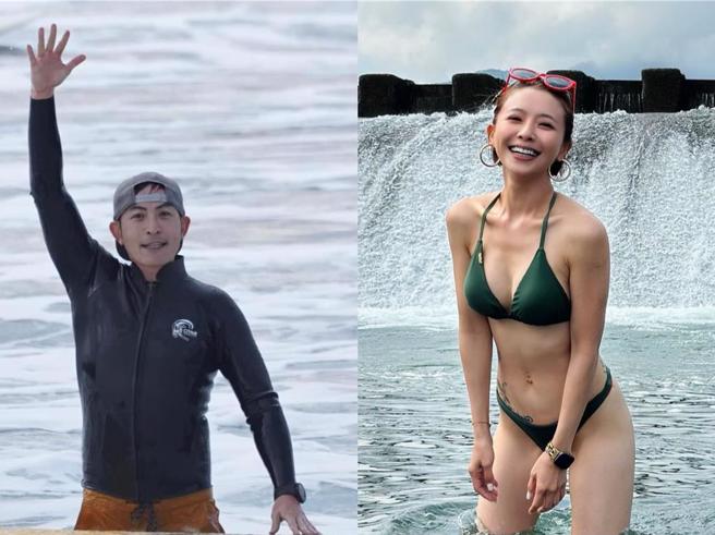 同样喜爱户外运动的女星吴婉君与男星赵骏亚，两人相识多年近日被传暧昧情。（图／摘自赵骏亚脸书、吴婉君IG）