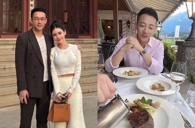 汪小菲和妻子Mandy。（圖／汪小菲 微博、抖音）