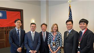會美前助卿羅伊斯  藍共和黨觀選團代朱立倫感謝挺台