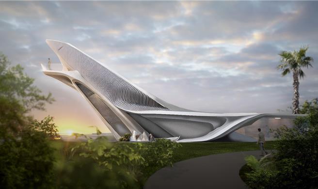 救生站与水上活动中心模拟图。（高市观光局提供）