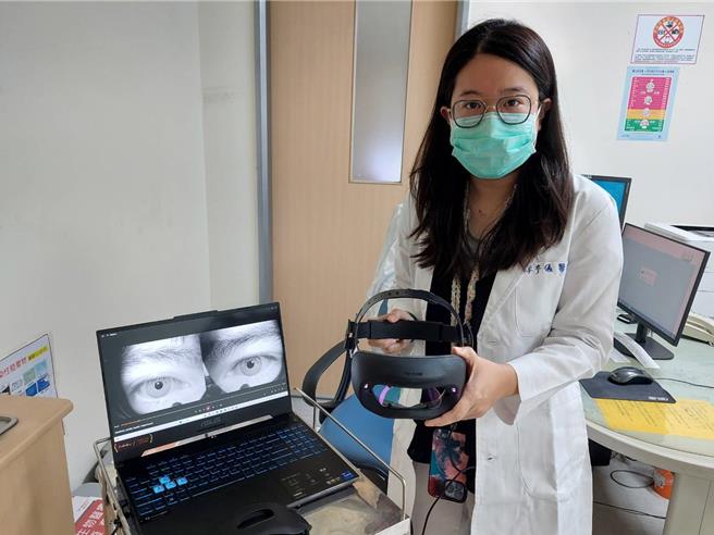 苗栗县大千医院神经内科医师李亭仪分享两位案例，经由眼振仪检查，诊断出病因，也顺利恢復。（大千医院提供／谢明俊苗栗传真）