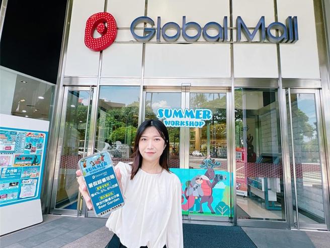 Global Mall屏東市聯手八大銀行推出「夏季卡有利最高6％回饋」，預估暑假業績將增加10％。圖／Global Mall屏東市提供