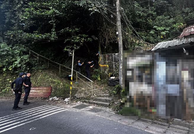 信义区一处山坡地旁惊见人头骨。（图／叶庭欣翻摄）