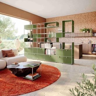 USM Haller新色橄榄绿问世  瑞士家具品牌展示自然清新气息