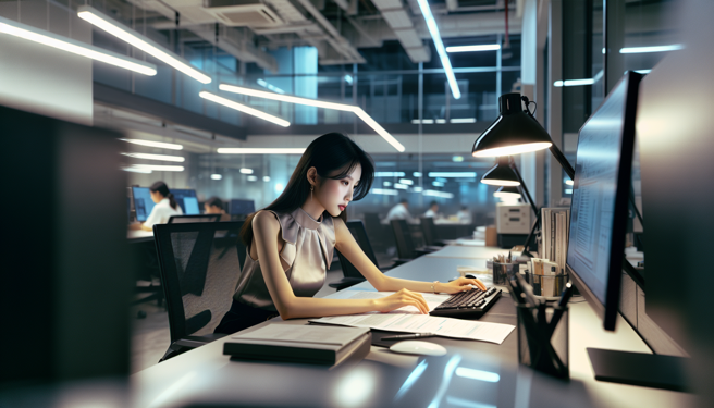 女公務員穿無袖上衣工作被提醒不雅觀，引起網友討論。（示意圖／AI生成）