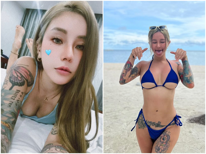 梁云菲热爱潜水，最近正在准备成立水舞工作室。（图／threads@nanaliangbadgal）
