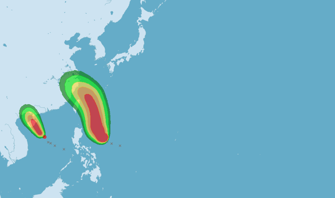 气象署预测未来颱风路径。（图／气象署）